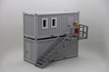 Contenedor de oficina doble - contenedor de construcción - escala 1:50